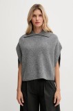 United Colors of Benetton poncho de l&acirc;nă culoarea gri, 1344DU01K
