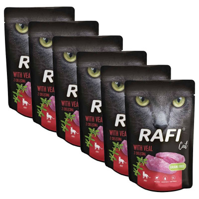 Rafi Cat Adult Pat&amp;eacute; with Veal 6 x 100 g foto