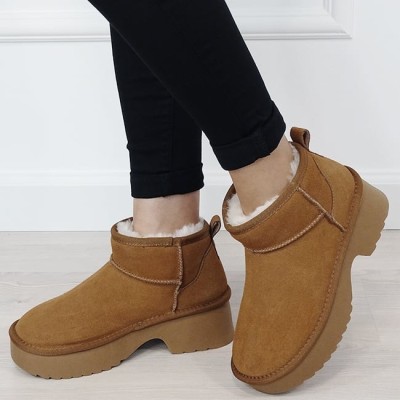 Ghete camel din piele naturala W5878 114 foto