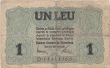 ROMANIA 1 LEU BGR 1917 aF