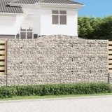 VidaXL Coșuri gabion arcuite 7 buc. 400x30x200/220 cm fier galvanizat