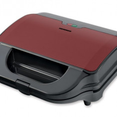 Sandwich maker Heinner SM-2H900BKS, 900 W, placi XL, 2 placi detasabile antiadezive: waffle, grill