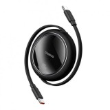 CABLU alimentare si date Baseus Free2Draw Mini, Fast Charging Data Cable pt. smartphone, retractabil, USB Type-C la USB Type-C 100W, 1m, negru &quot;P10364