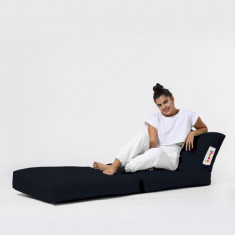 Fotoliu extensibil, Siesta, Ferndale Bean Bag, 55 - 180 cm, poliester impermeabil, negru