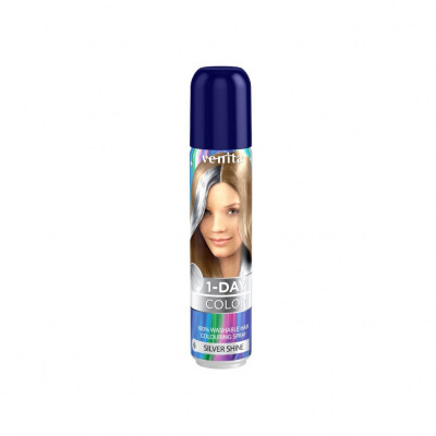 Spray colorant pentru par, fixativ, Venita, 1-Day Color, nr 06, Argintiu foto