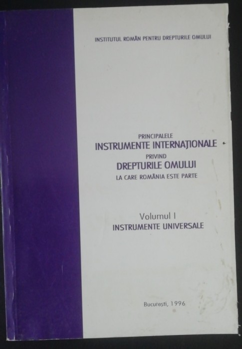 myh 36s - Instrumente internationale privind drepturile omului - ed 1996