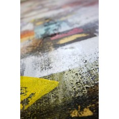 Tablou pictat manual Abstract Village, L