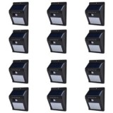 Pachet 12 Lampi cu LED incarcare solara si senzor de miscare 30 LEDURI