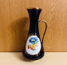 VAZA DIN PORTELAN ROYAL BAVARIA KPM GERMANY- HANDARBEIT ECHT COBALT H18,5CM