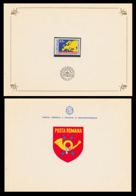 1974 Romania, Expozitia de maximafilie EUROMAX, carnet FDC de protocol LP 856 foto