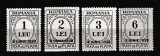 ROMANIA 1930 TAXE DE PLATA EMISIUNEA a IX-a SUPRATIPAR 8 IUNIE 1930 GUMA ORIGINALA SERIE STARE MNH, Nestampilat