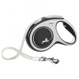 Flexi New Comfort, M Tape, lesa retractabila, 5m, negru