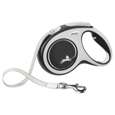 Flexi New Comfort, M Tape, lesa retractabila, 5m, negru foto