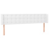 Cumpara ieftin Tablie de pat cu aripioare alb 183x16x78/88 cm piele ecologica