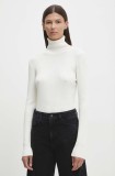 Bruuns Bazaar pulover AnemonesBBBatildas knit femei, culoarea bej, cu guler, BBW3518