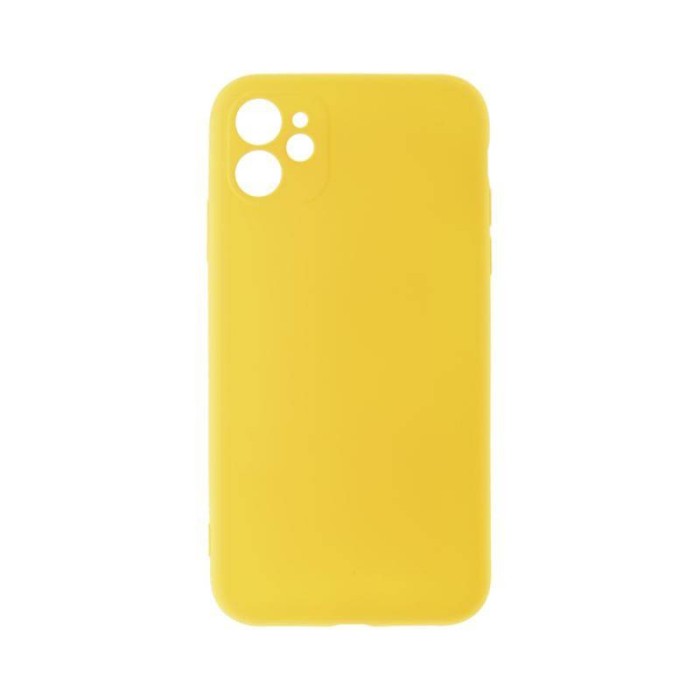 Husa Fresh Color silicon iPhone X / XS Galben + Cablu de date cadou