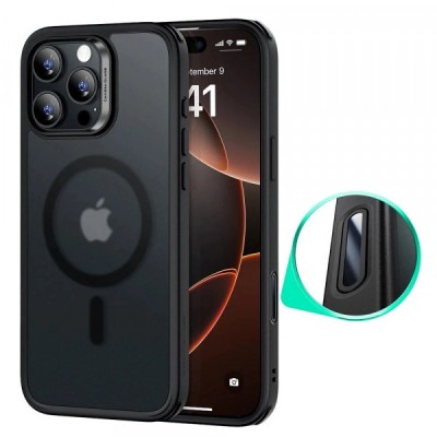 Husa MagSafe pentru Apple iPhone 16 Pro Max, ESR, Classic Hybrid Slide, Neagra Satinata foto