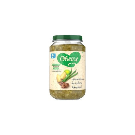 Mancare bebelusi, Vita, Fasole Verde, Cartofi 8+ 200g Olvarit