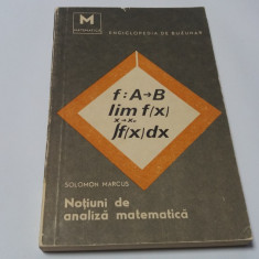 NOTIUNI DE ANALIZA MATEMATICA - Solomon Marcus RF3