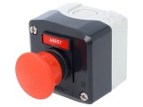 Casetă de comandă Harmony XB5 cu 1 buton cap ciupercă IP66