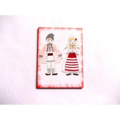 Magnet barbat si femeie costum traditional, magnet frigider 36001