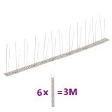 Cumpara ieftin Set banda cu tepi antipasari cu 2 randuri, 6 buc., otel, 3 m
