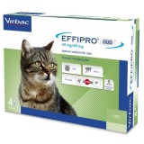 Cumpara ieftin Effipro Duo Cat pipete antiparazitare pentru pisici, 4 pipete, Virbac