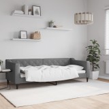Cumpara ieftin Cadru de pat, gri &icirc;nchis, 80x200 cm, textil