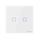 Intrerupator Smart cu Touch Wifi + RF 433 Sonoff T1 EU TX, 2 canale, Generic