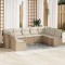 vidaXL Set de canapele pentru grădină 9 pcs Bej Rattan poli 3346541