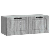 vidaXL Oglindă TV montată pe perete Sonoma gri 78,5 x 31 x 30 cm 899401