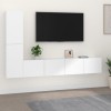 VidaXL Set dulap TV, 4 piese, alb, lemn prelucrat 3114310