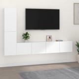 VidaXL Set dulap TV, 4 piese, alb, lemn prelucrat