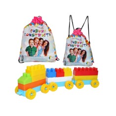 Cuburi constructii in rucsac, 320 piese/570g - robentoys foto