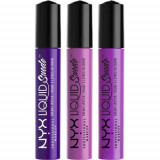 Set 3 rujuri de buze rezistente, NYX, Liquid Suede, 07