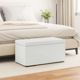 vidaXL Taburet Alb 81 x 41 x 40 cm Piele ecologică și lemn stratificat 876787