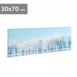 Tablou decorativ cu LED - peisaj de iarnă - 2 x AA, 70 x 30 cm