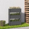 VidaXL Jardinieră, gri, 77 x 25 x 104,5 cm, lemn masiv de pin 823936
