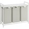 Dulap baie, Artool, placa raft MDF, cadru otel, 3 compartimente rufe, alb, 92.5x33x72 cm