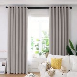 Cumpara ieftin Set draperie din catifea blackout cu inele crom, Madison, 200x265 cm, densitate 700 g/ml, Philippine Gray, 2 buc