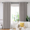 Set draperie din catifea blackout cu inele argintii, Madison, 250x260 cm, densitate 700 g/ml, Philippine Gray, 2 buc