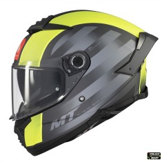Casca integrala pentru scuter - motocicleta MT Thunder 4 SV Treads D3 galben fluor mat (ochelari soare integrati) L (59/60cm)