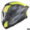 Casca integrala pentru scuter - motocicleta MT Thunder 4 SV Treads D3 galben fluor mat (ochelari soare integrati) S (55/56cm)