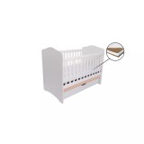 Cumpara ieftin Patut Eurogloria Como cu sertar - Alb cu Cappucino + Saltea Cocos 10 cm