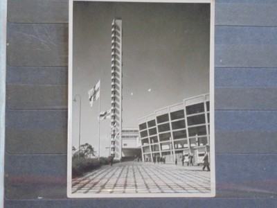 FINLANDA - HELSINKI - INTRAREA IN STADION - 1954 - CIRCULATA, SCRISA - foto