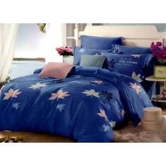 Lenjerie de pat pentru o persoana cu husa de perna dreptunghiulara, Only woman, bumbac mercerizat, multicolor