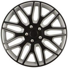 Set capace roti auto Cridem Dakar NC 4buc - Negru/Argintiu - 17&quot; Garage AutoRide