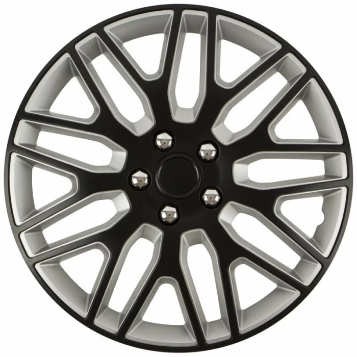 Set capace roti auto Cridem Dakar NC 4buc - Negru/Argintiu - 17&quot; Garage AutoRide