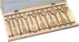 Set de burghie plate de centrare 13 piese, cu acoperire din titan