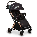 Carucior sport Lionelo Julie One Golden Moments, negru, 0-22 kg, pliere compacta avion